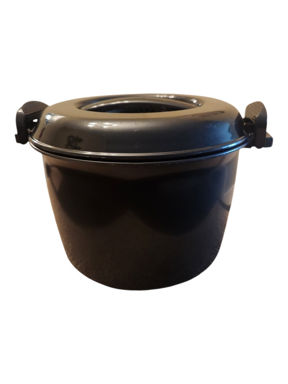 Pampered Chef 3-Quart Micro-Cooker Plus (Black Microwave Rice Cooker & Steamer)